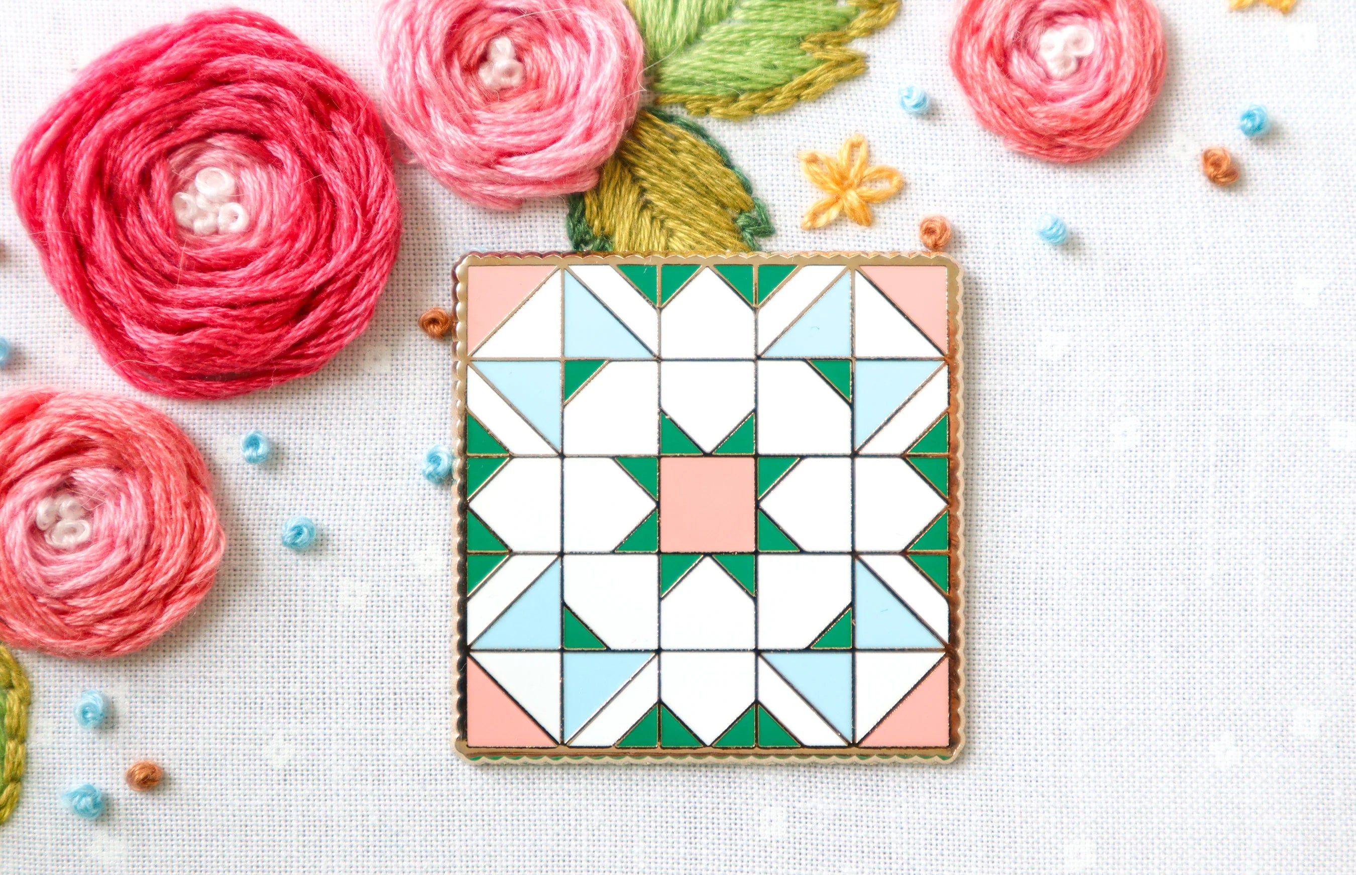 Needle Minder, SHINING STAR QUILT BLOCK by Flamingo Toes