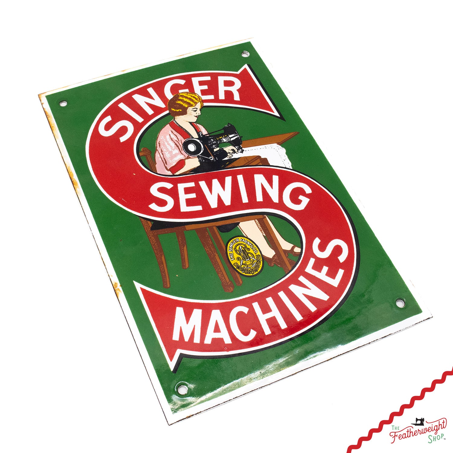 Enamel Singer Sign, Small (Vintage Original) - RARE – The Singer ...