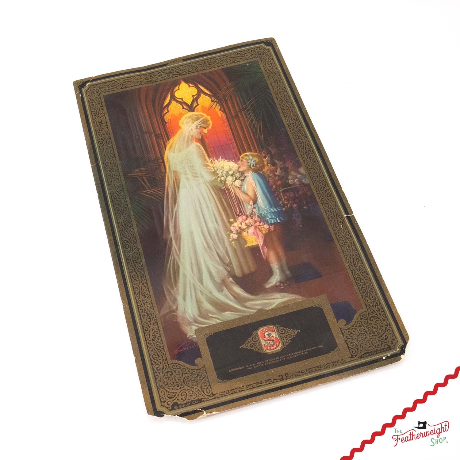 Calendar Back, 1928 Wedding - Singer (Vintage Original) - RARE