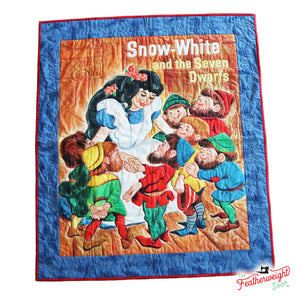 finished snow white panel quilt