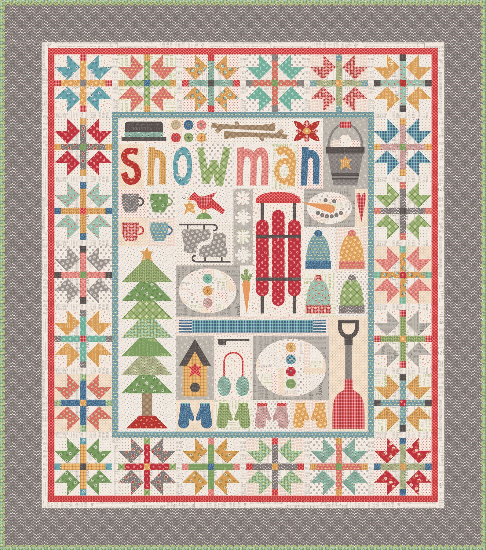 Sew Simple Shapes, Let's Make a SNOWMAN by Lori Holt of Bee in My Bonnet