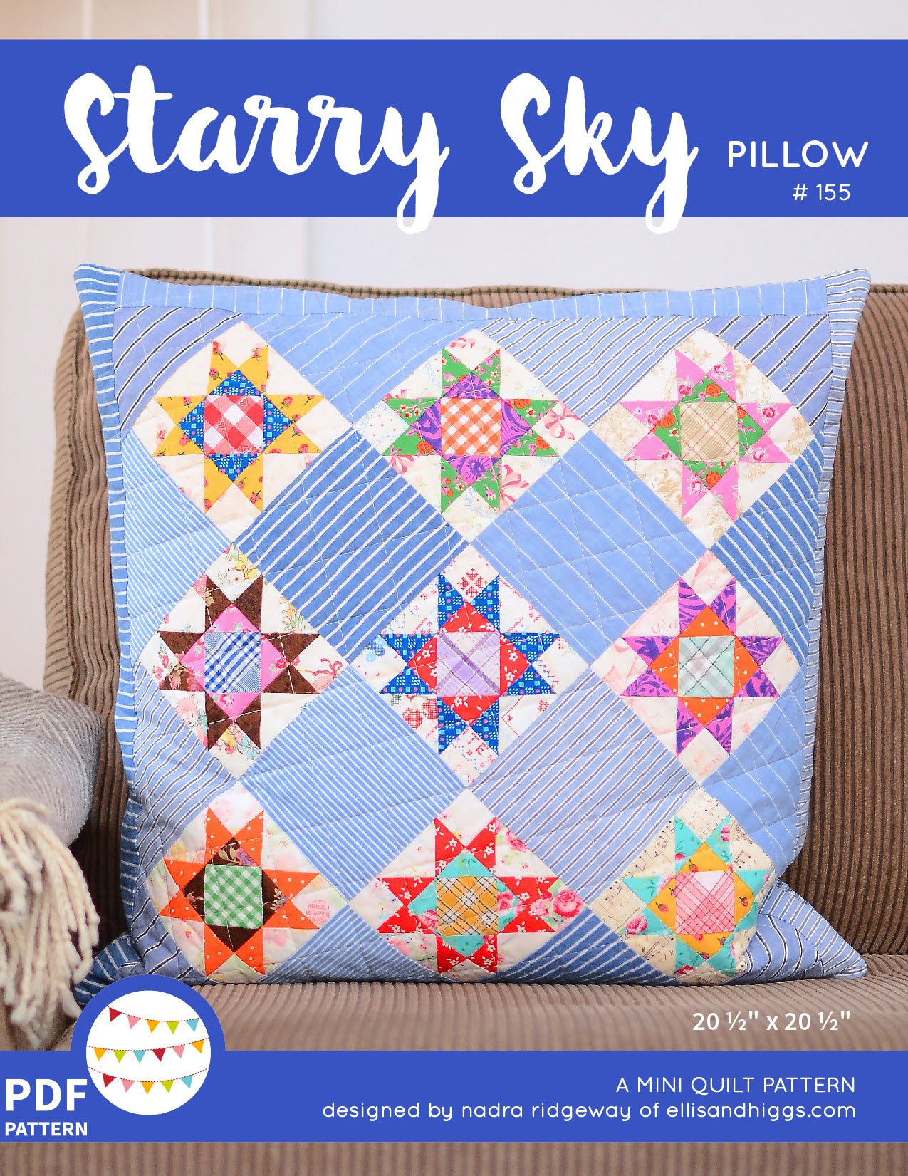 Pattern, Starry Sky Pillow Cover by Ellis & Higgs (digital download)