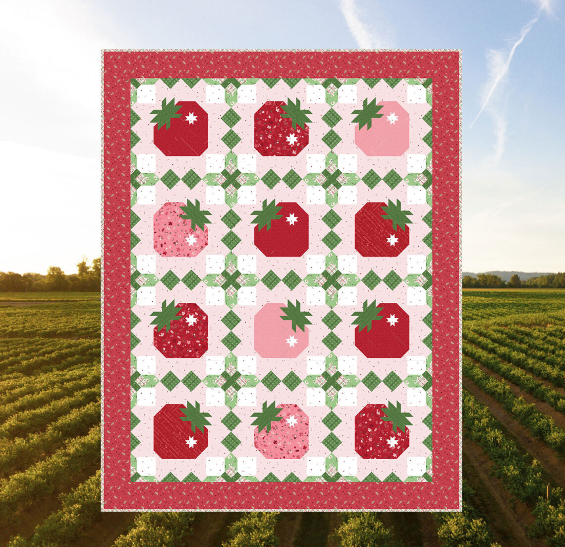 PATTERN, Strawberry Basket Quilt by Jennifer Long