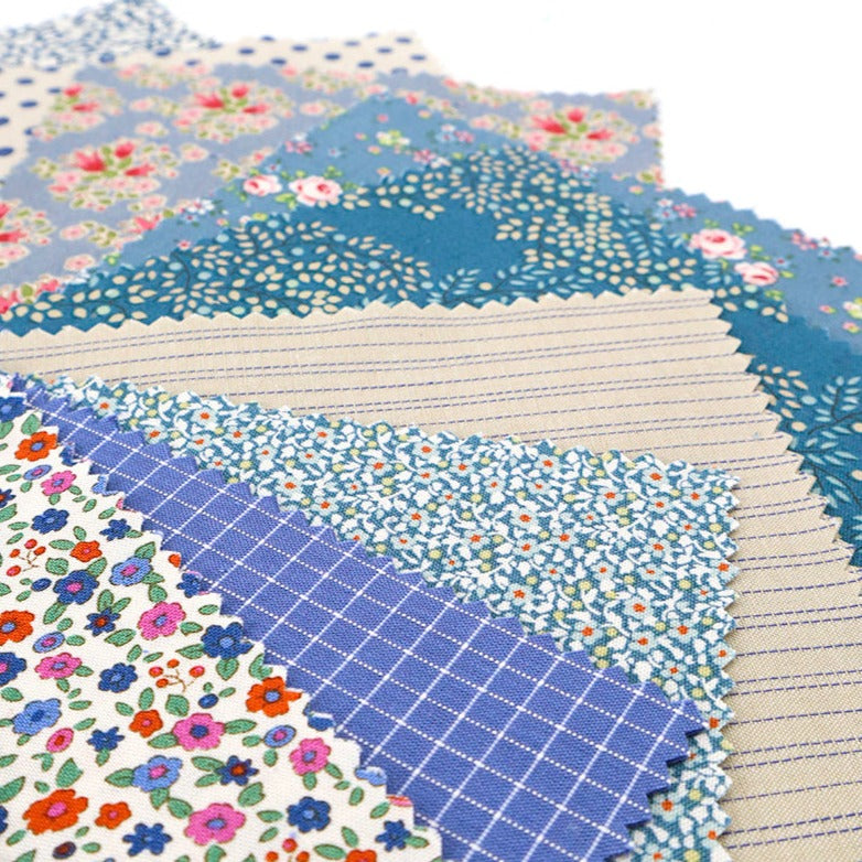 Fabric, Creating Memories SUMMER & OCEAN BLUES by Tilda - FAT QUARTER BUNDLE