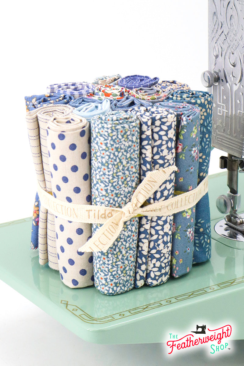 Fabric, Creating Memories SUMMER & OCEAN BLUES by Tilda - Fat EIGHTH Bundle