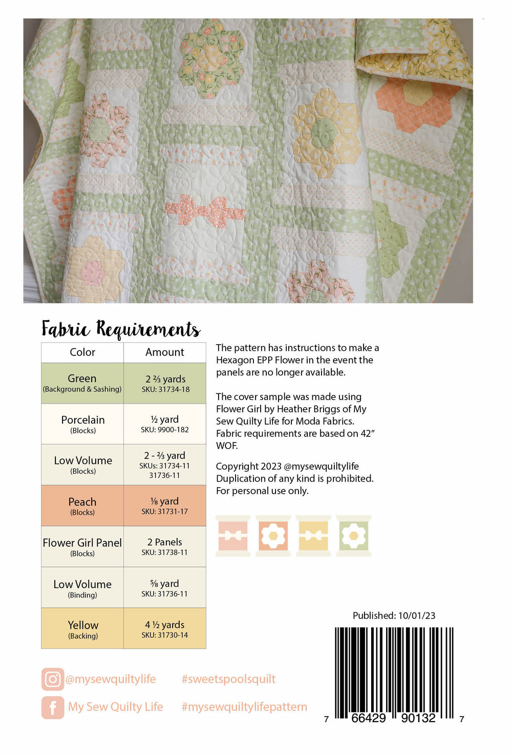 Pattern, Sweet Petals Quilt by My Sew Quilty Life (digital download ...