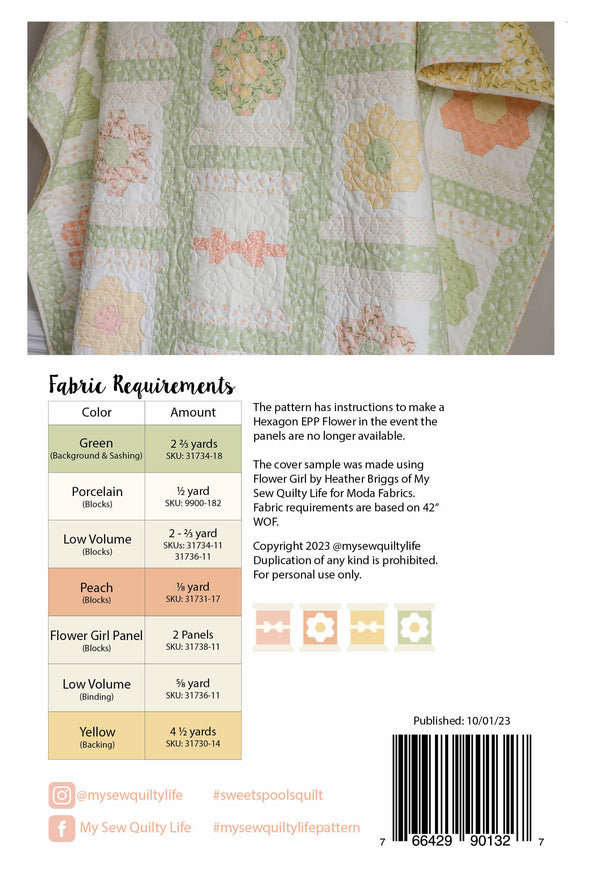 Pattern, Sweet Petals Quilt by My Sew Quilty Life (digital download ...
