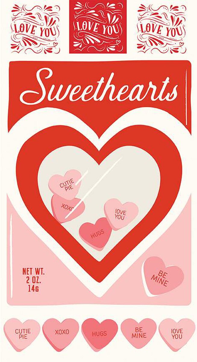 Fabric, Sweetheart Sweethearts by My Mind's Eye (by the panel)