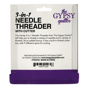 Hand Needle Threader & Cutter, 3-in-1 by Gypsy Quilter