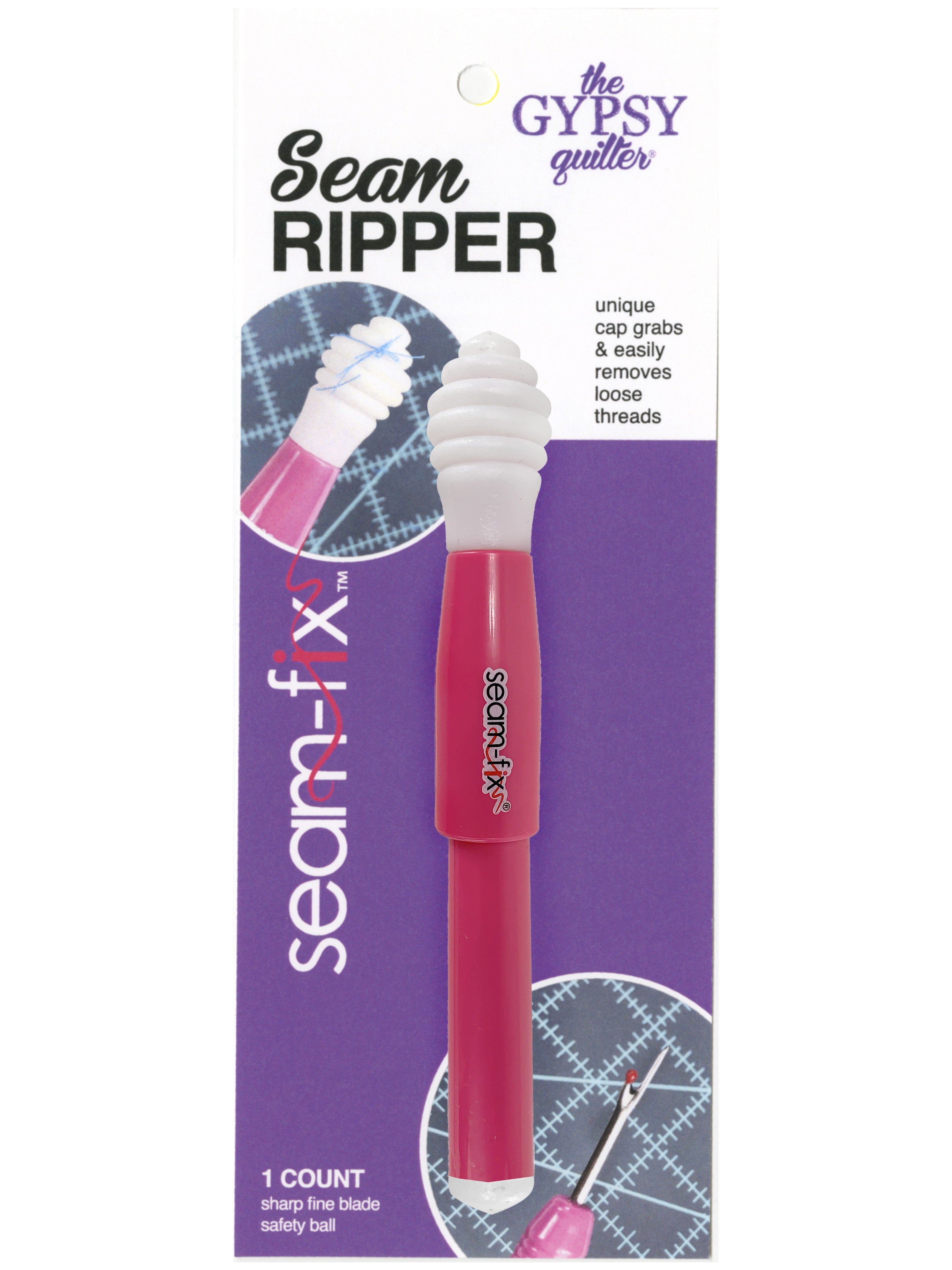 Seam Ripper,  Gypsy Quilter Seam Fix - FORTUNE FUSCHIA PINK