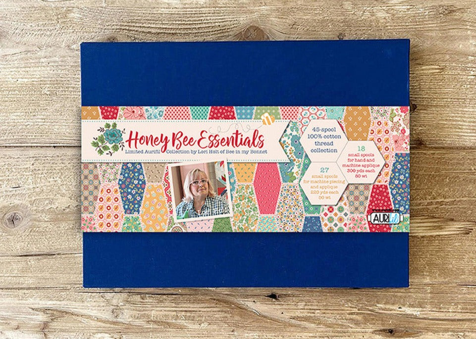 AURIFIL Thread Collection, HONEY BEE ESSENTIALS 45-Spools for Piecing & Applique by Lori Holt