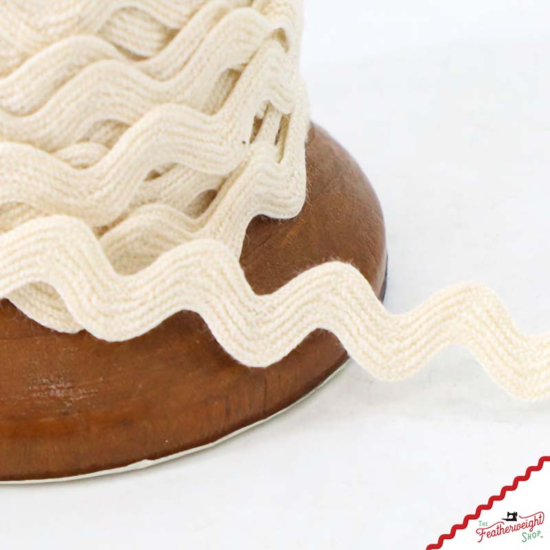 3/8" Inch IVORY Cotton RIC RAC from France (sold by the yard)
