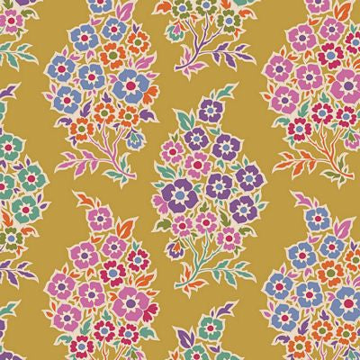 Fabric, Pie in the Sky by Tilda -  WILLY NILLY MUSTARD (backing cut - 5 1/3 yards)