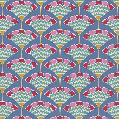 Fabric, Pie in the Sky by Tilda -  TASSLEFLOWER BLUE  (backing cut - 5 1/3 yards)