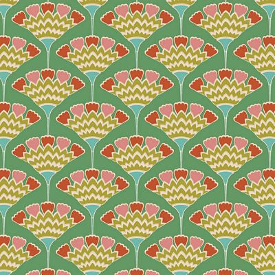 Fabric, Pie in the Sky by Tilda -  TASSLEFLOWER GREEN (backing cut - 5 1/3 yards)