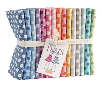 Fabric, Medium DOTS Basics Fat Quarter Bundle from Tilda Fabrics