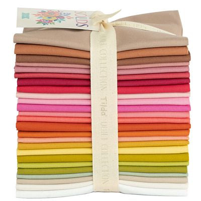 Fabric, Solids Fat Quarter Bundle Basics WARM from Tilda Fabrics