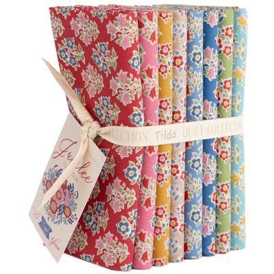 Fabric, Jubilee Farm Flowers BLENDERS by Tilda - FAT QUARTER BUNDLE