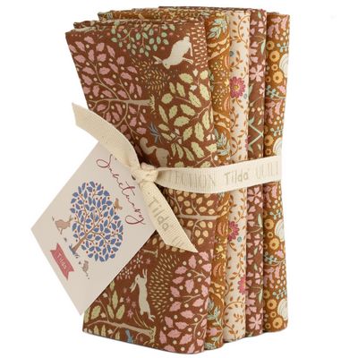 Fabric, Sanctuary Caramel and Ochre by Tilda - FAT QUARTER BUNDLE