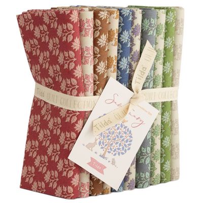 Fabric, Sanctuary Mira BLENDERS by Tilda - FAT QUARTER BUNDLE - 10 pieces