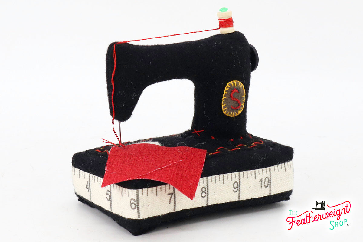 Kit, Wool Pin Cushion ~ Theresa's Old Black Singer Sewing Machine