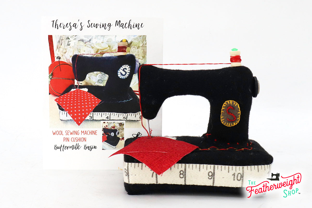 Kit, Wool Pin Cushion ~ Theresa's Old Black Singer Sewing Machine