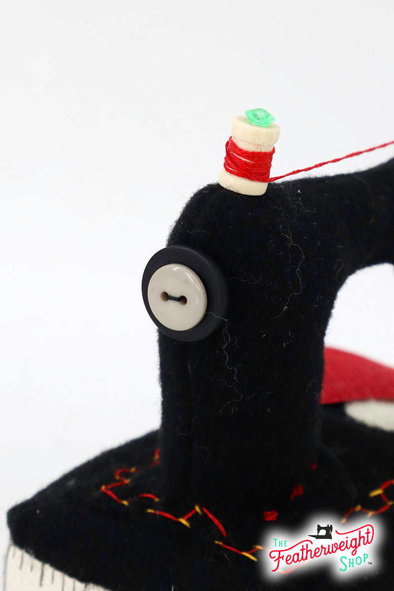 Kit, Wool Pin Cushion ~ Theresa's Old Black Singer Sewing Machine