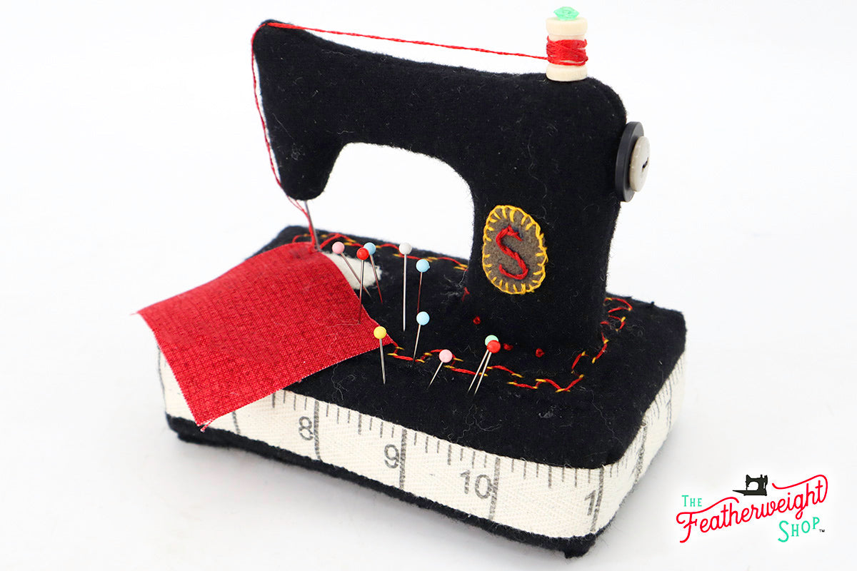 Kit, Wool Pin Cushion ~ Theresa's Old Black Singer Sewing Machine