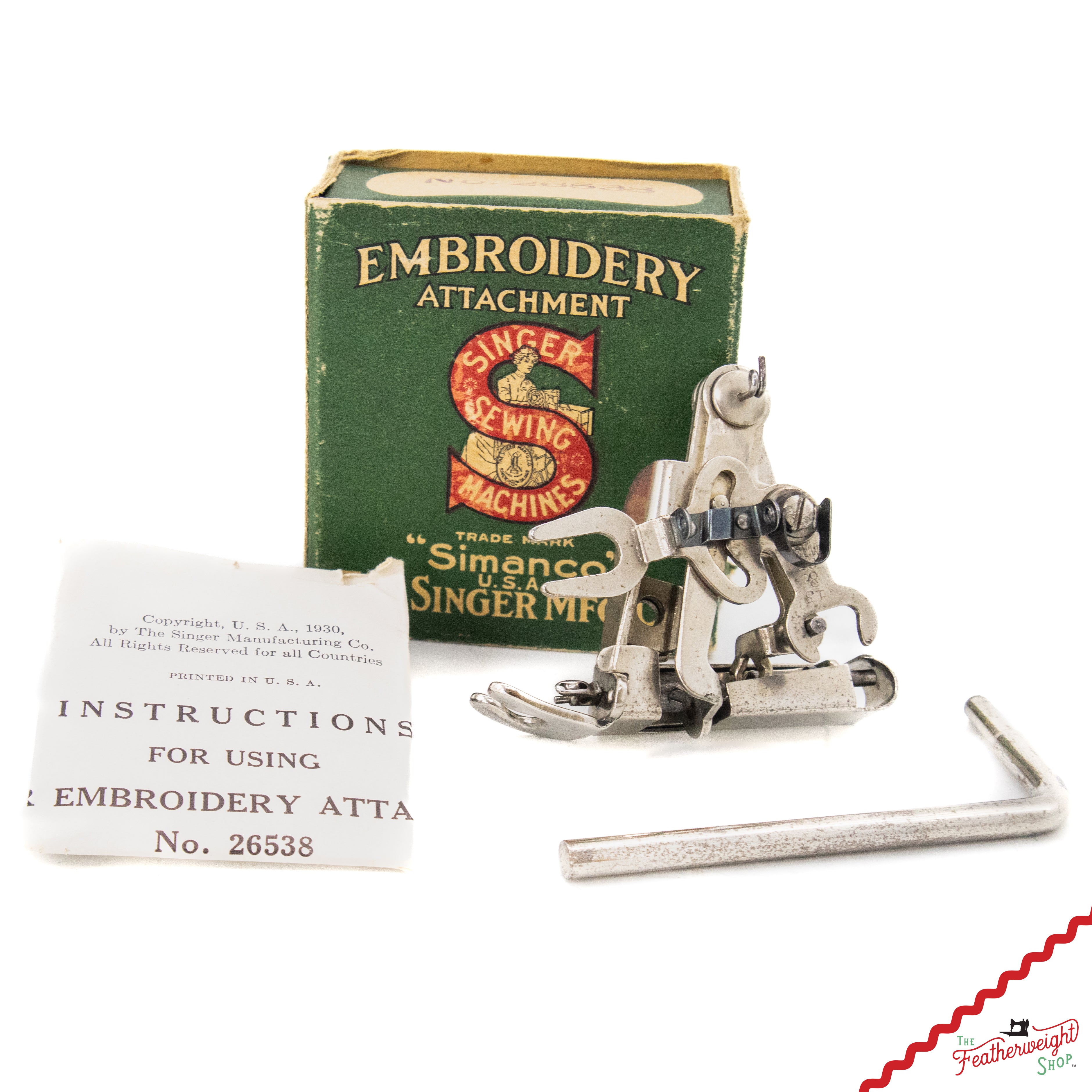Single Thread Embroidery Attachment, Singer (Vintage Original)