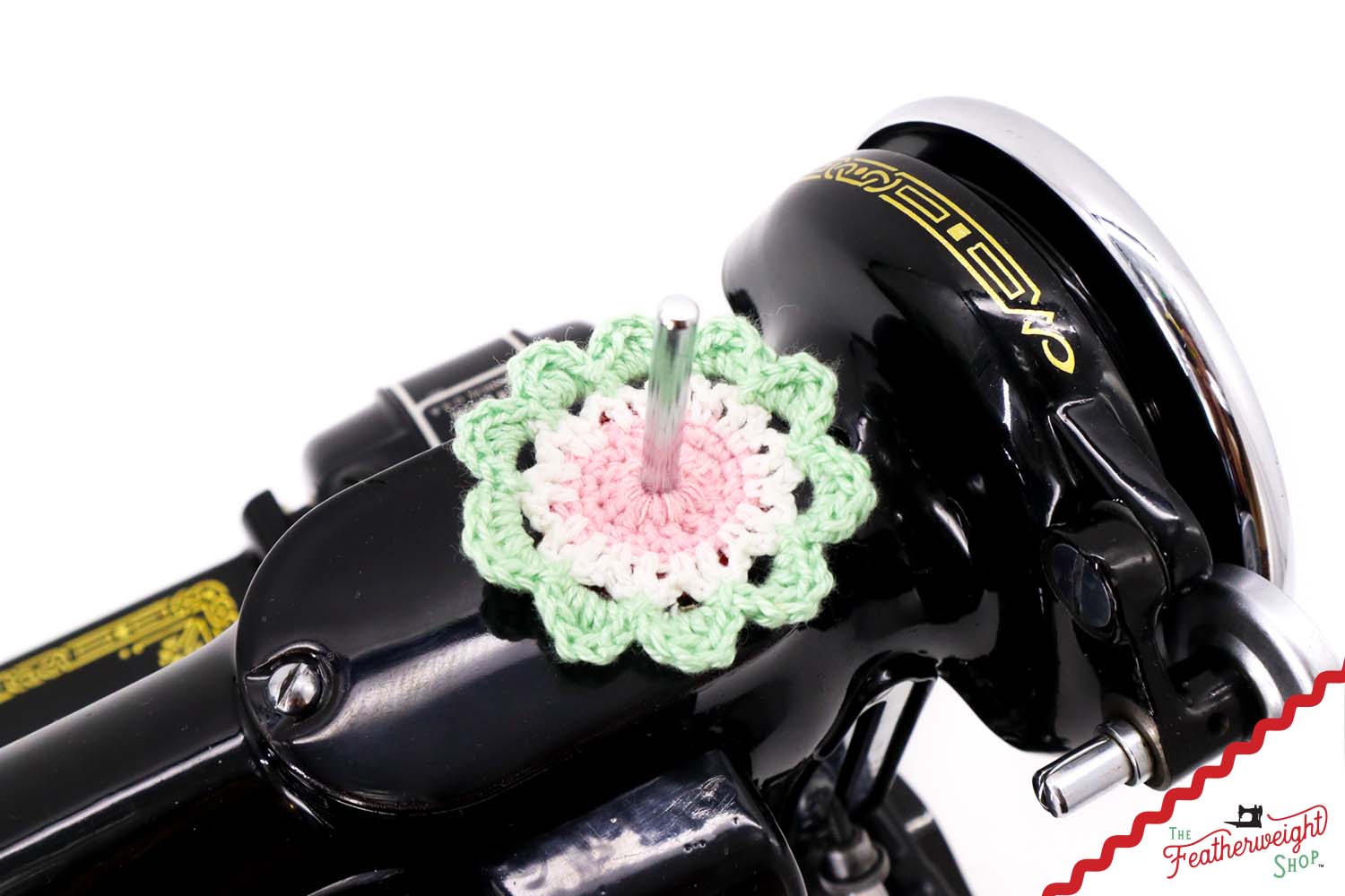 Spool Pin Doily - Tricolor Flower