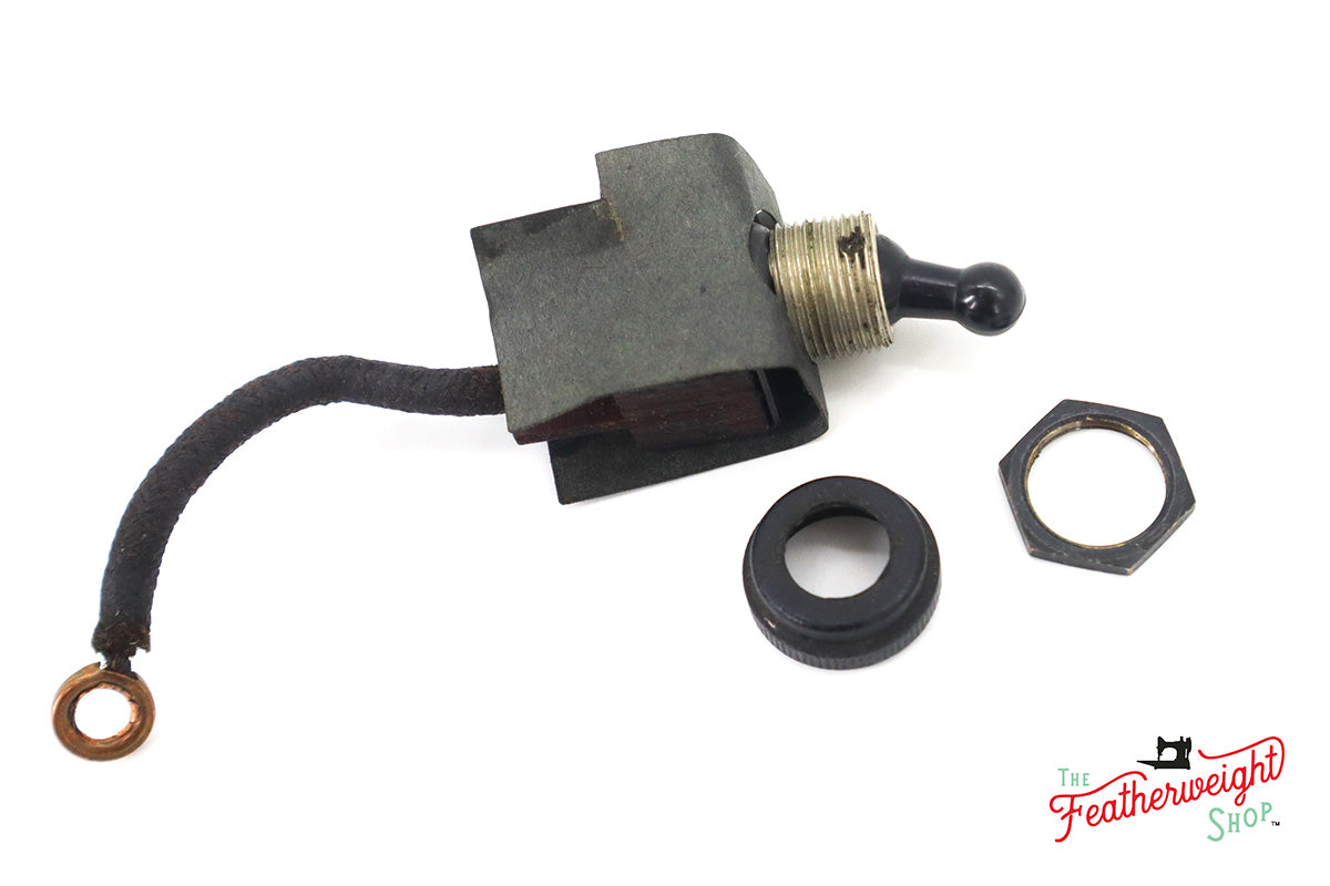Toggle Switch with Nuts and Lead, Singer Featherweight (Vintage Original)