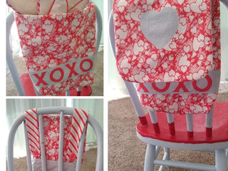 Load image into Gallery viewer, Fabric, VALENTINE Chair Bag Panel Sugar &amp; Spice by Cottage Mama - (by the panel)