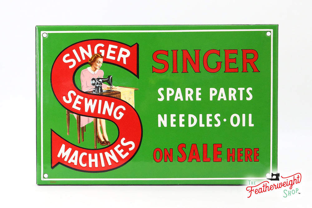 Enamel Singer Sign, Spare Parts (Vintage Original) - RARE – The Singer ...