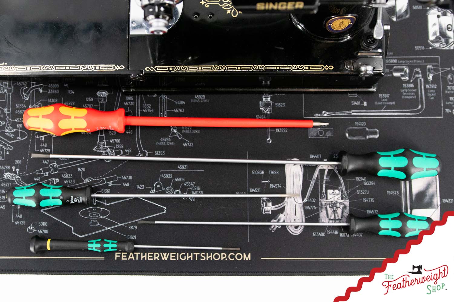 SCREWDRIVER, Wera MAINTENANCE SET of 5, Long, Safety, Mid-Length, Small, & Motor
