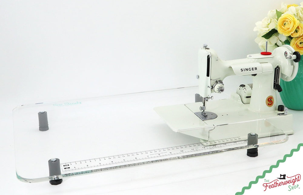 Singer 221 Table Sew Steady CLEAR Table Extension for WHITE FW 221 - CLEARANCE, SOLD AS ...