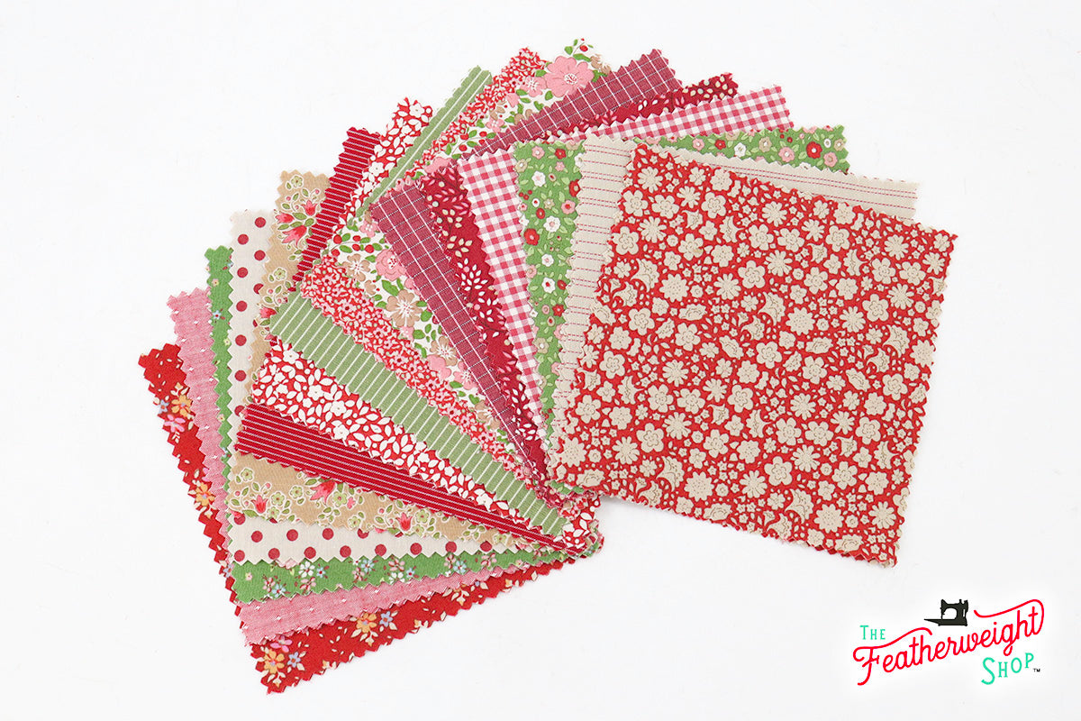 Fabric, Creating Memories Christmas WINTER REDS & GREENS by Tilda - FAT QUARTER BUNDLE