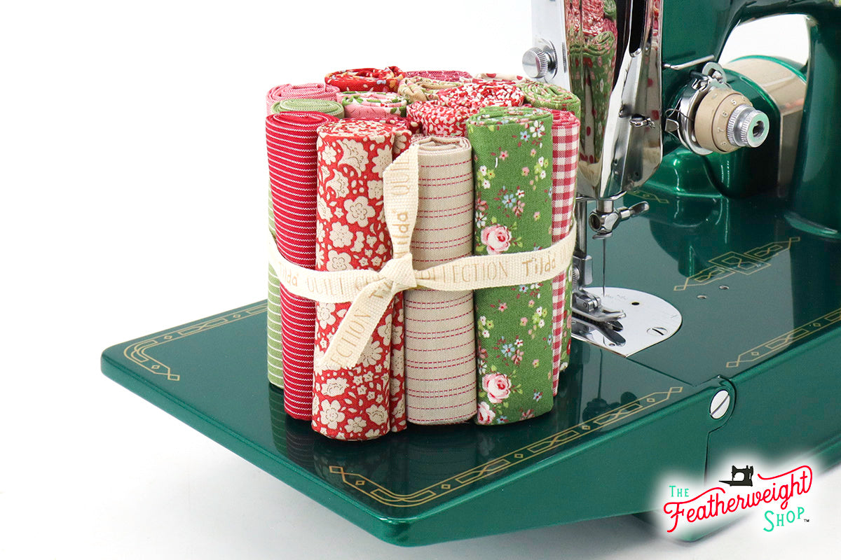 Fabric, Creating Memories Christmas WINTER REDS & GREENS by Tilda - Fat EIGHTH Bundle