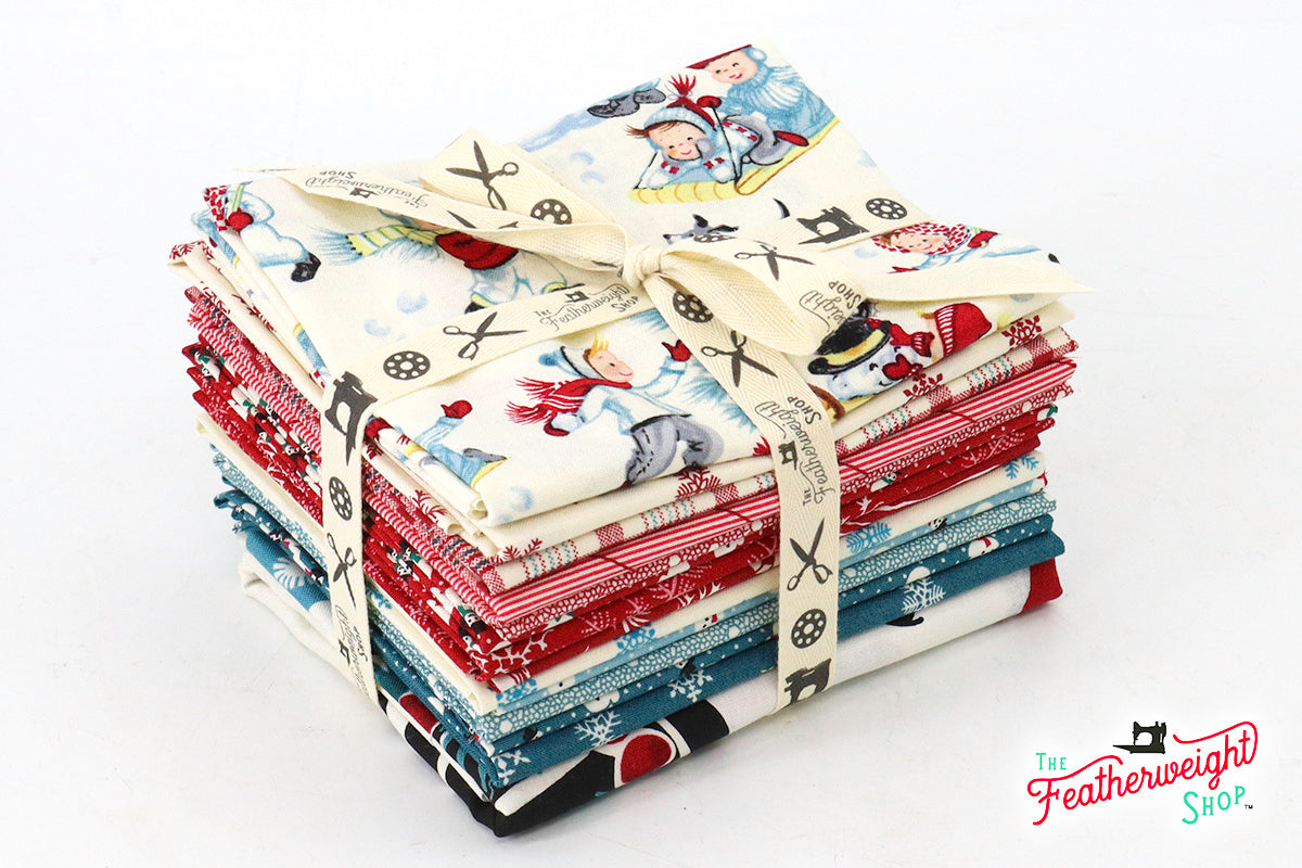 Fabric, Winter in Snowtown by Buttermilk Basin - FAT QUARTER BUNDLE + PANEL