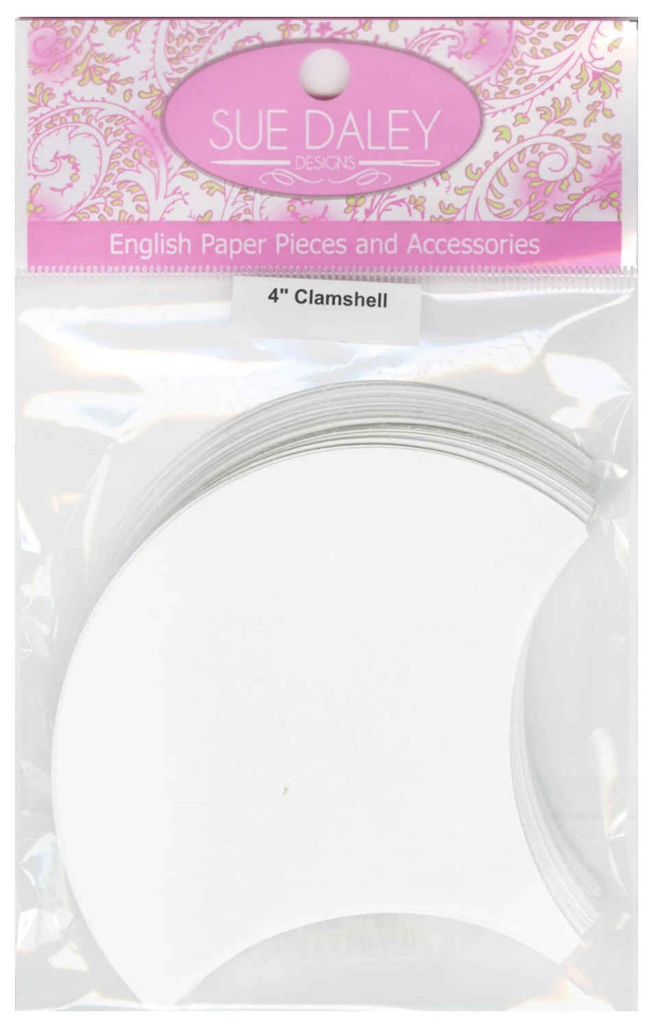 Sue Daley 4" CLAMSHELL Papers For Paper Piecing - 100 Count