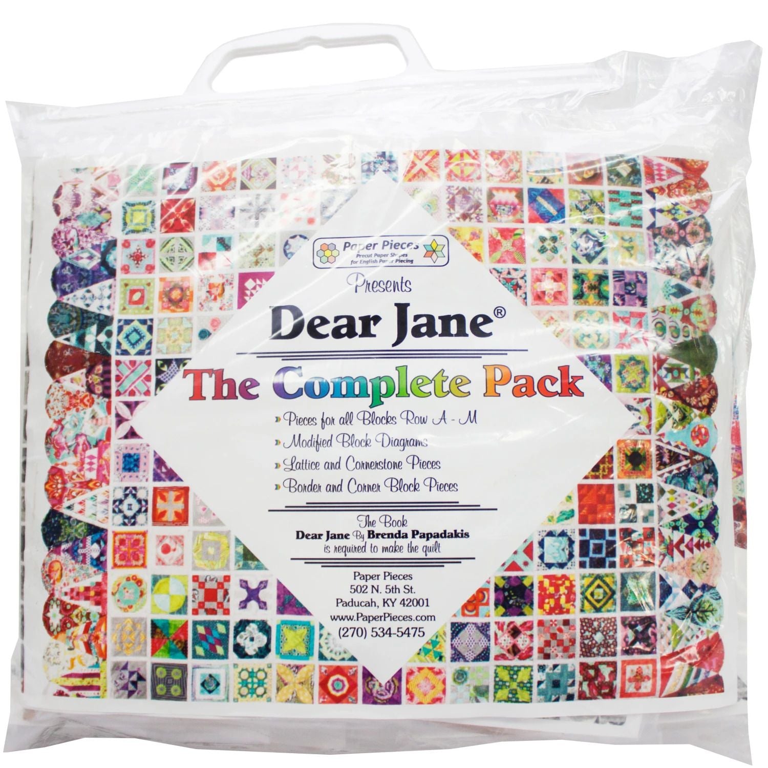 Pattern, Paper Pieces Dear Jane Quilt, Complete Pack