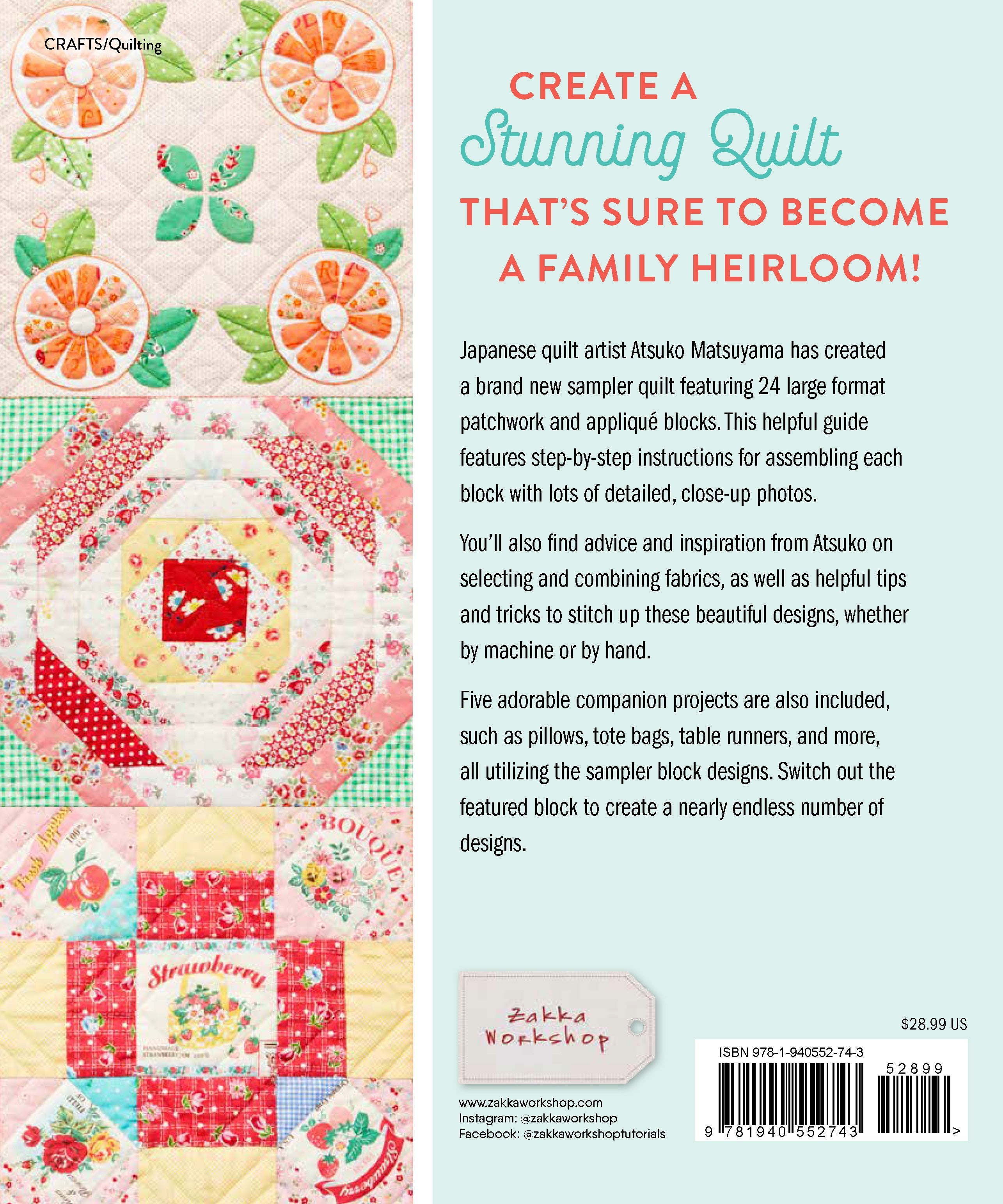 BOOK , The Vintage Flower Sampler Quilt by Atsuko Matsuyama – The