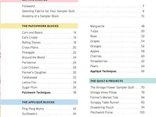 Load image into Gallery viewer, Vintage Flower Sampler Pattern Book Index
