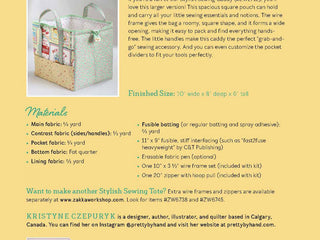 Load image into Gallery viewer, PATTERN, Stylish Sewing Tote + Hardware Kit