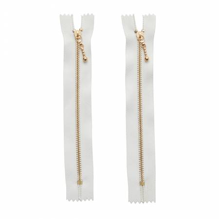 Zipper, White 6-inch (pack of 2)