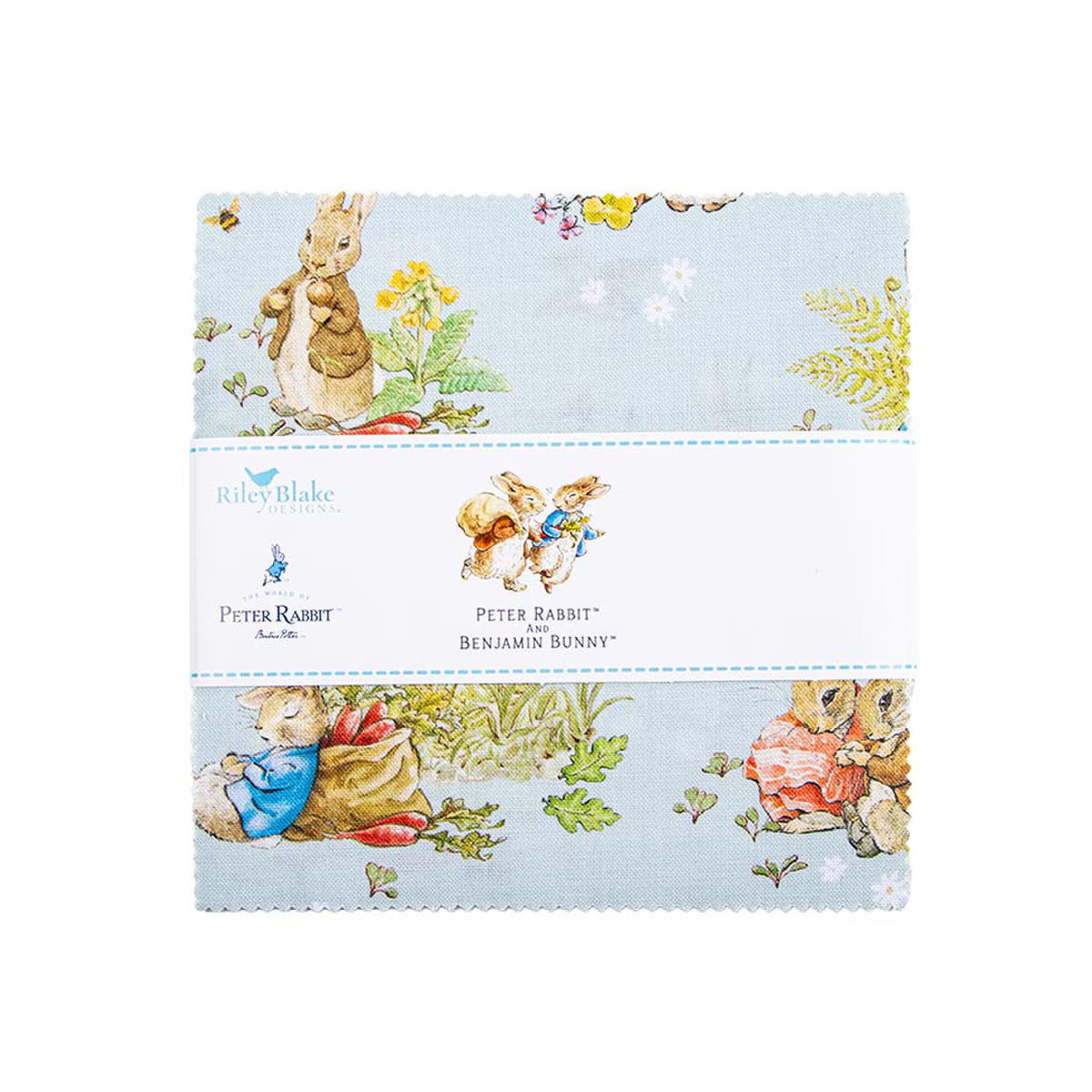 Fabric, Peter Rabbit and Benjamin Bunny - 5-INCH STACKER