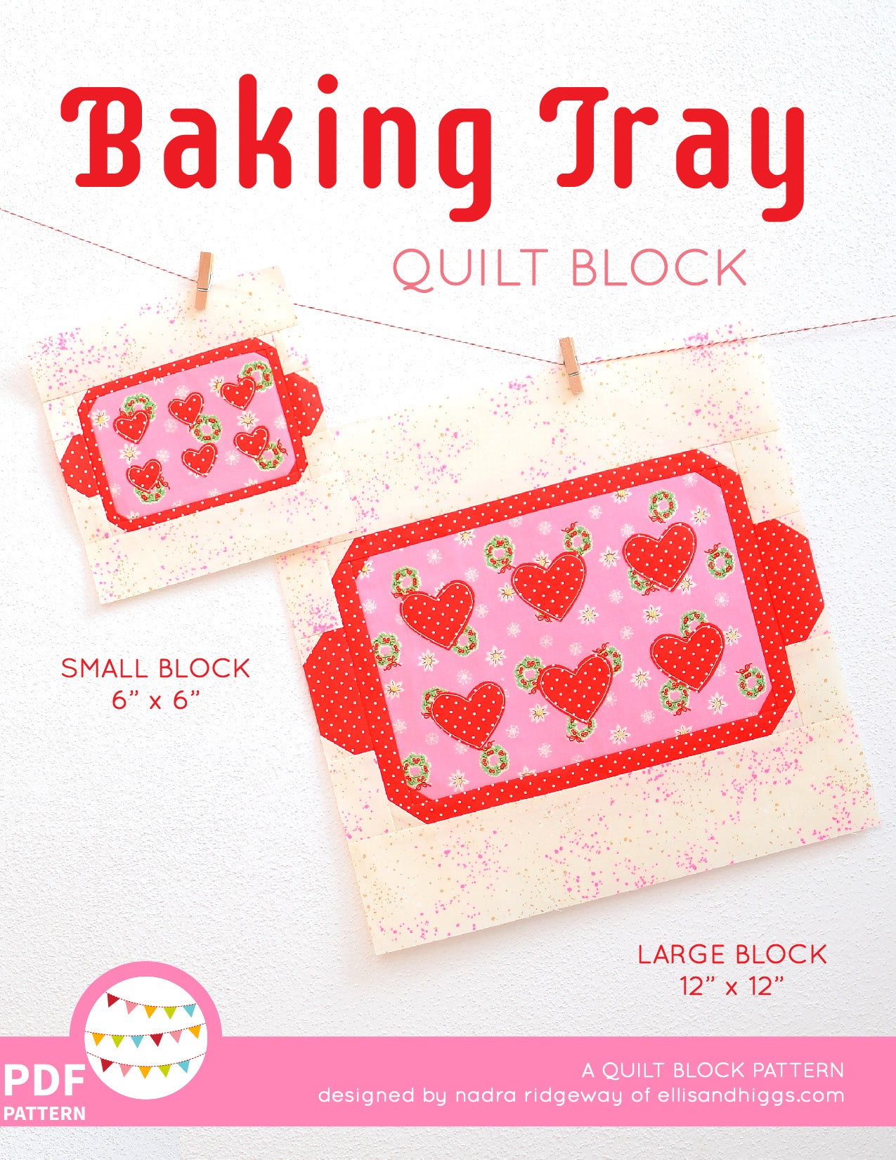 Pattern, Baking Tray Quilt Block by Ellis & Higgs (digital download)