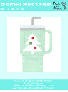 Pattern, Christmas Drink Tumbler Block by Burlap and Blossom (digital download)