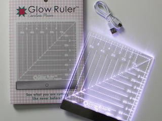Load image into Gallery viewer, Cutting Ruler, GLOW Ruler 6&quot; x 6&quot; Square