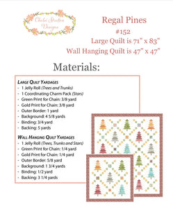 PATTERN, REGAL PINES Quilt by Chelsi Stratton Designs