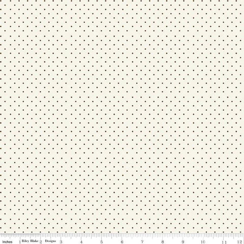 Fabric, Springtime Dots IVORY by My Mind's Eye (by the yard)